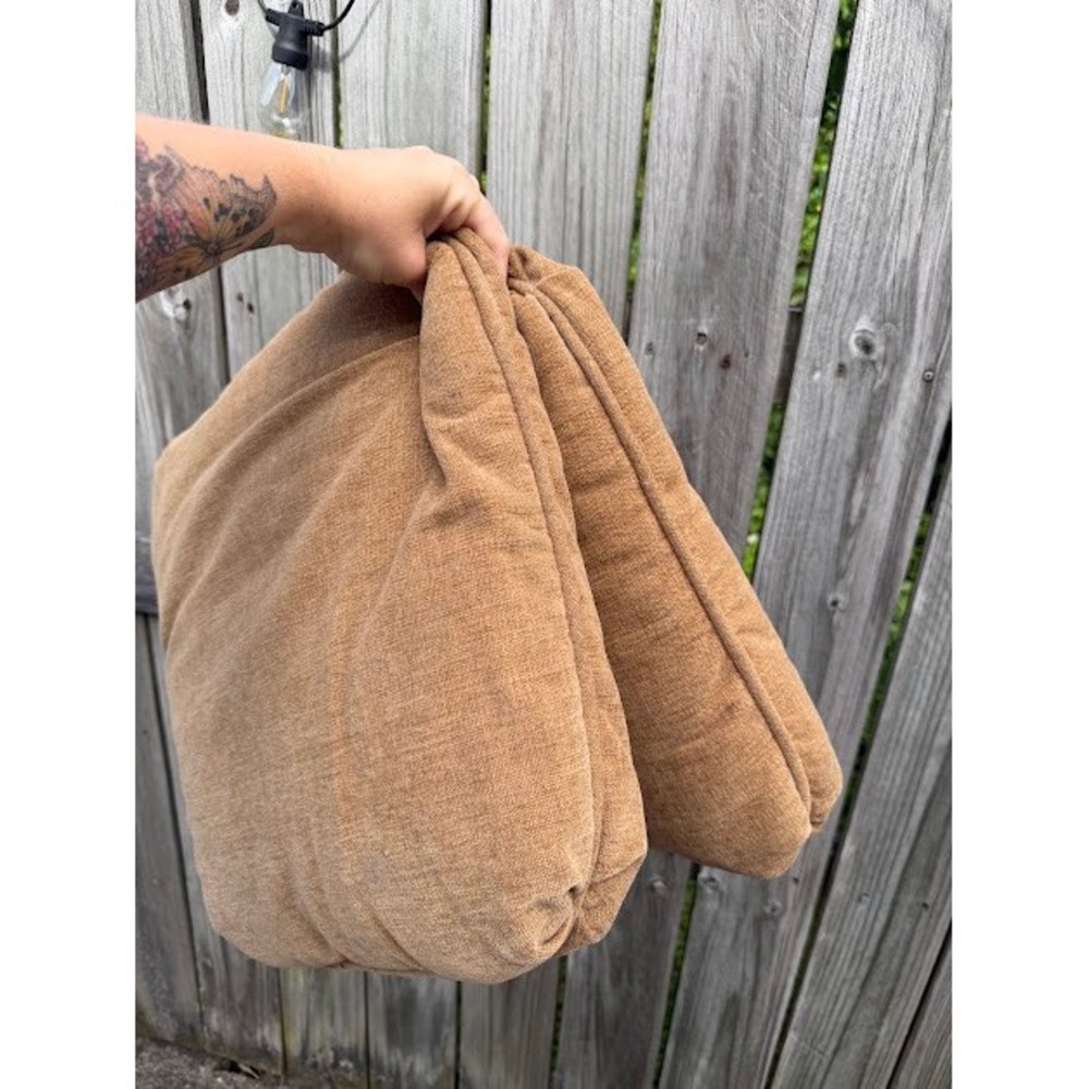 Boho Unbranded Throw Pillows Unisex OS Brown Woven Textured Square Accent 2pc